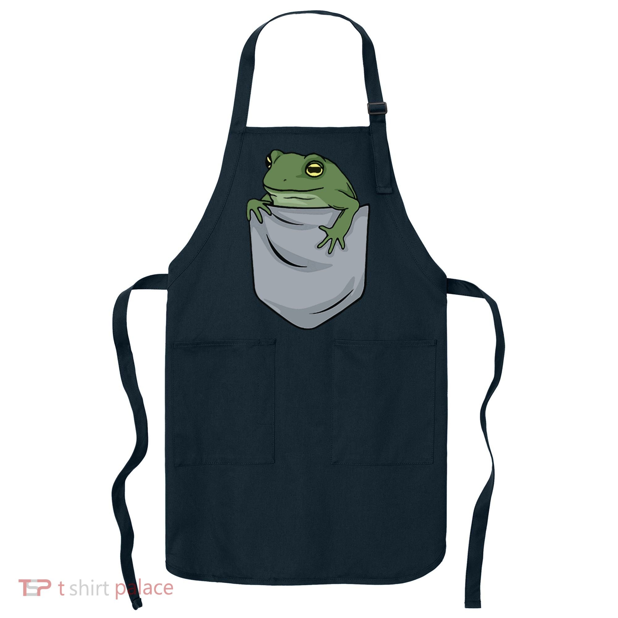 Frog Pocket For A Frog Fan Funny Apron