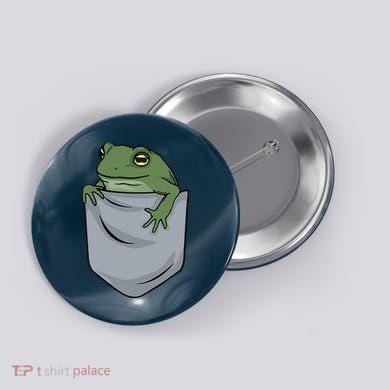 Frog Pocket For A Frog Fan Funny Button