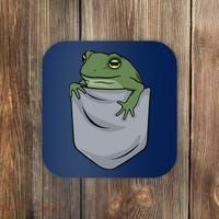 Frog Pocket For A Frog Fan Funny Coaster thumb 0