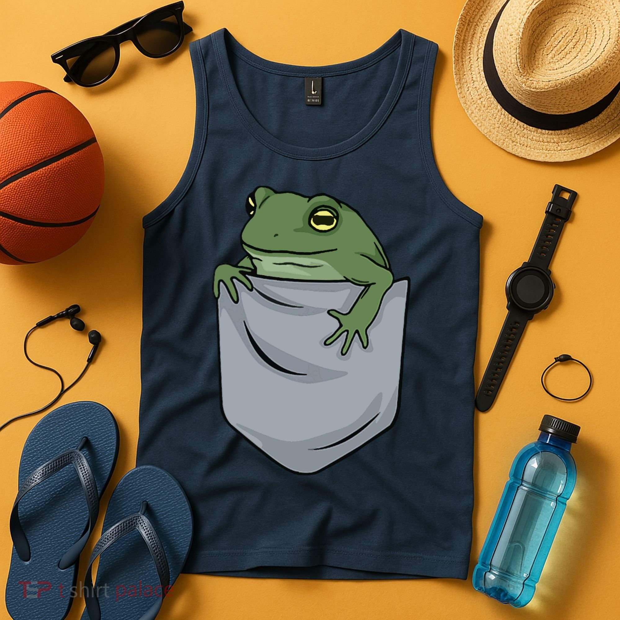 Frog Pocket For A Frog Fan Funny Tank Top