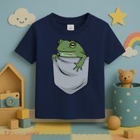 Frog Pocket For A Frog Fan Funny Toddler T-Shirt thumb 3
