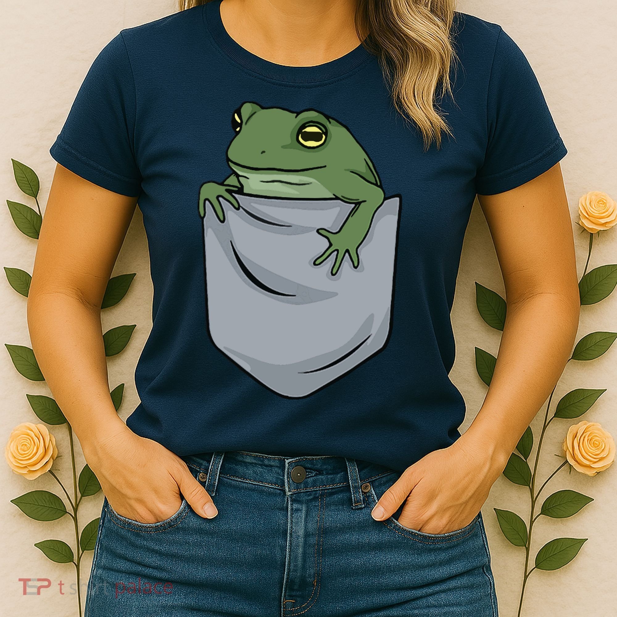 Frog Pocket For A Frog Fan Funny Women's T-Shirt
