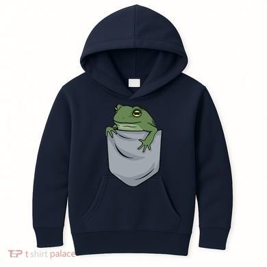 Frog Pocket For A Frog Fan Funny Kids Hoodie