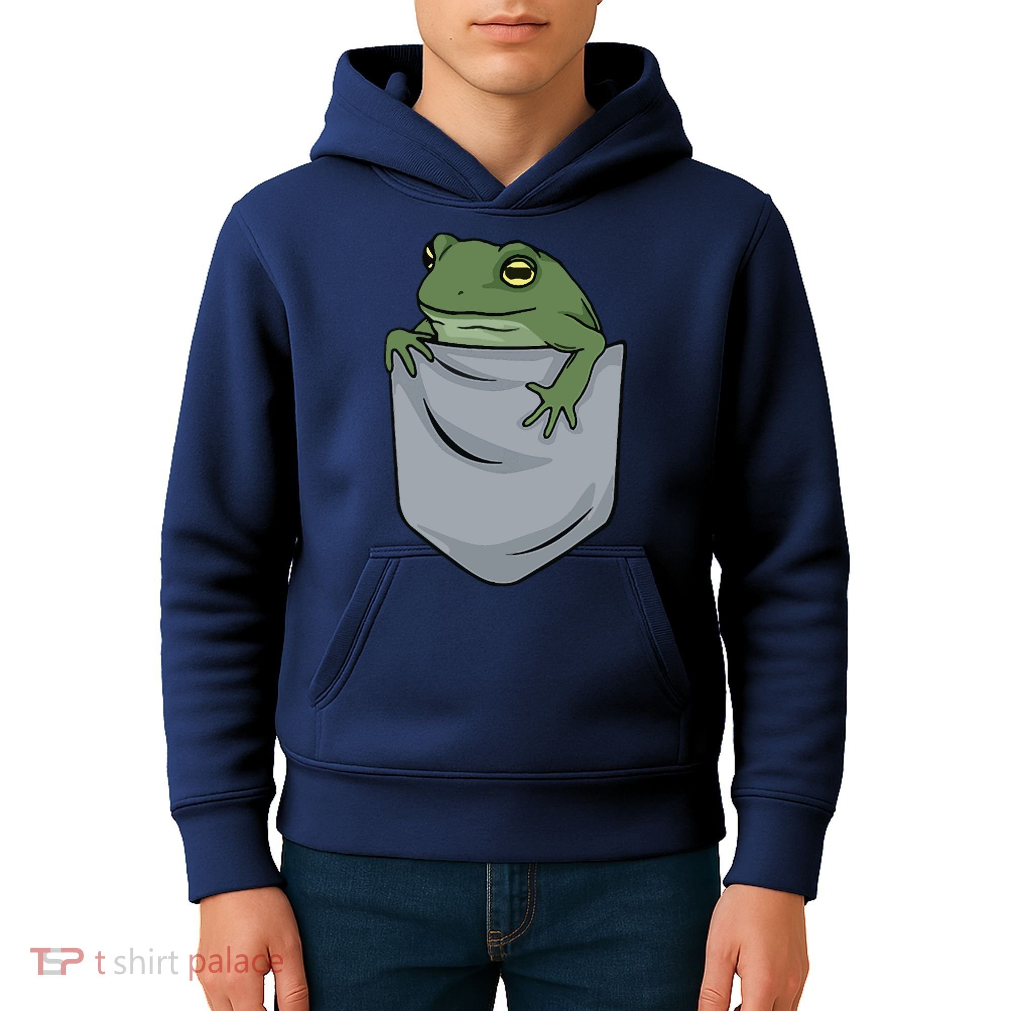 Frog Pocket For A Frog Fan Funny Kids Hoodie