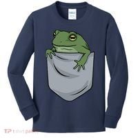 Frog Pocket For A Frog Fan Funny Kids Long Sleeve Shirt thumb 0