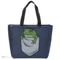 Frog Pocket For A Frog Fan Funny Tote Bag thumb 0