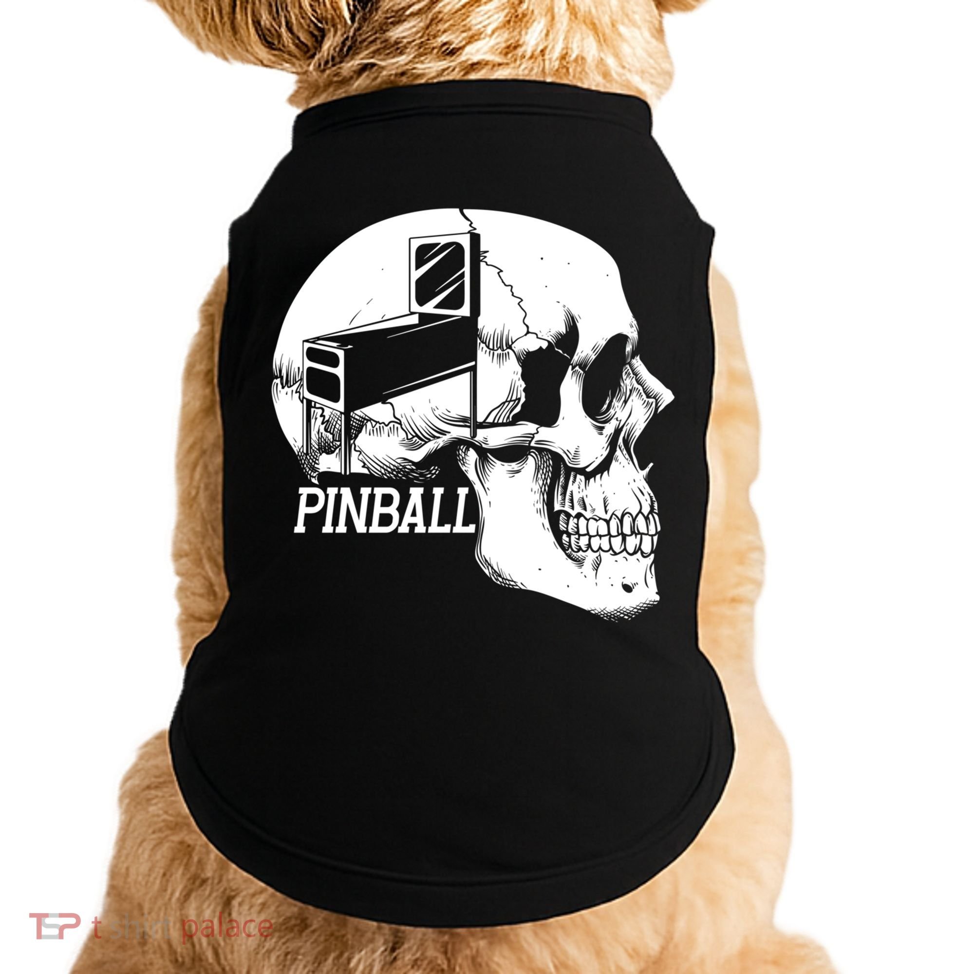 Funny Pinball Fan Skeleton Gaming Gamer Gift Doggie Tank