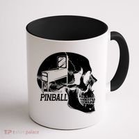 Funny Pinball Fan Skeleton Gaming Gamer Gift Coffee Mug thumb 1
