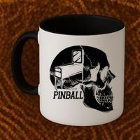 Funny Pinball Fan Skeleton Gaming Gamer Gift Coffee Mug thumb 2