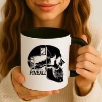 Funny Pinball Fan Skeleton Gaming Gamer Gift Coffee Mug thumb 3