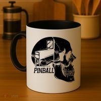 Funny Pinball Fan Skeleton Gaming Gamer Gift Coffee Mug thumb 4