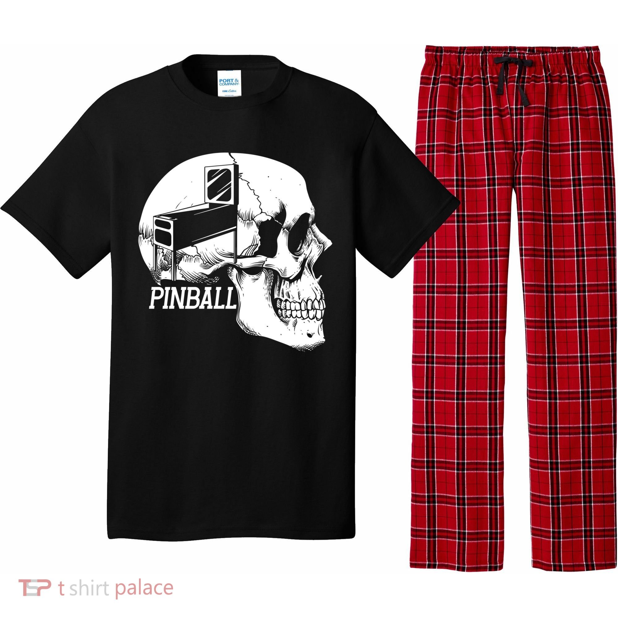 Funny Pinball Fan Skeleton Gaming Gamer Gift Pajama Set