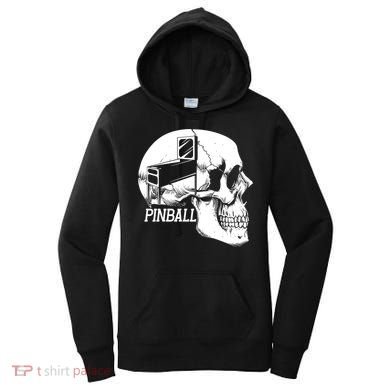 Funny Pinball Fan Skeleton Gaming Gamer Gift Women's Hoodie