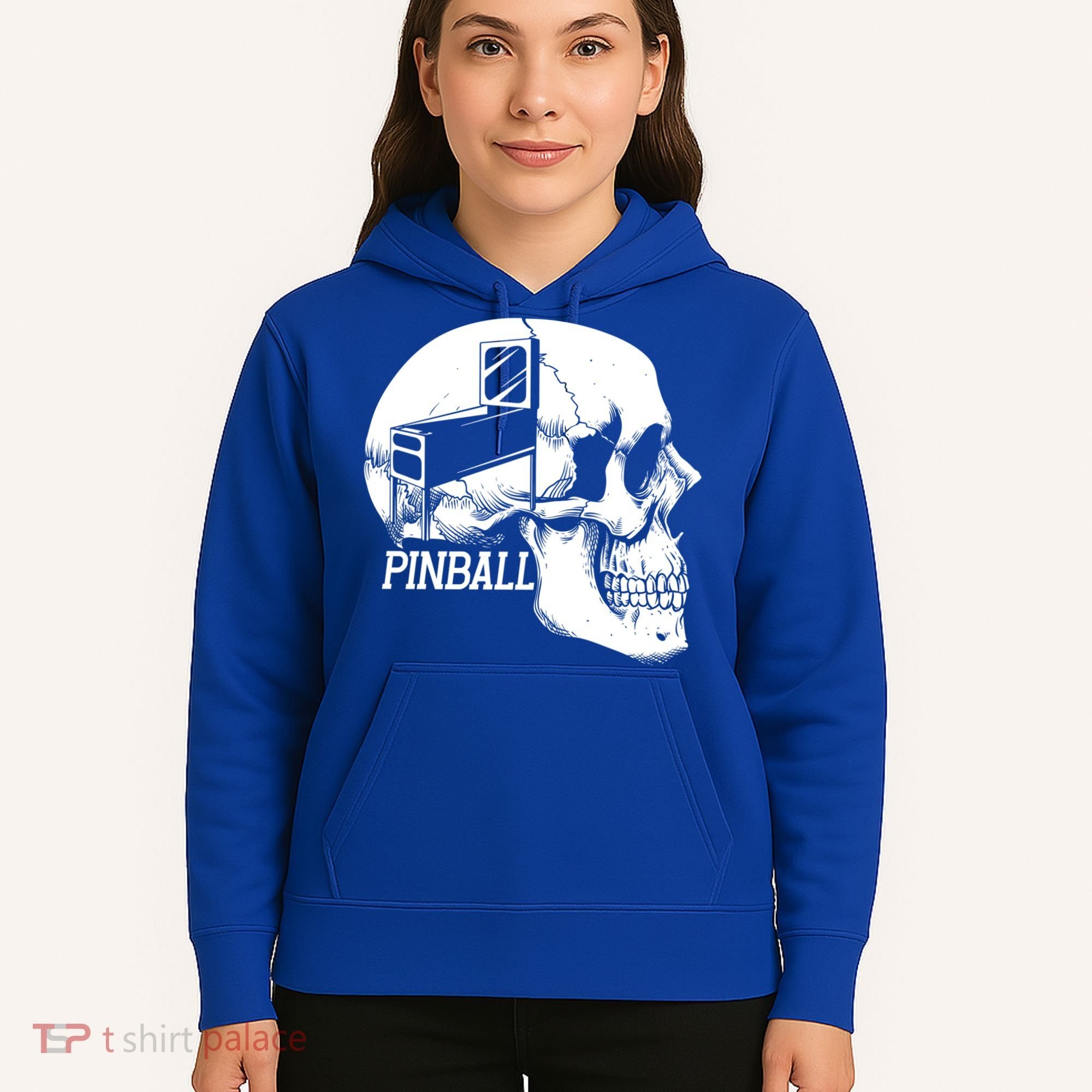 Funny Pinball Fan Skeleton Gaming Gamer Gift Hoodie