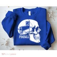 Funny Pinball Fan Skeleton Gaming Gamer Gift Sweatshirt thumb 2
