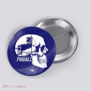 Funny Pinball Fan Skeleton Gaming Gamer Gift Button