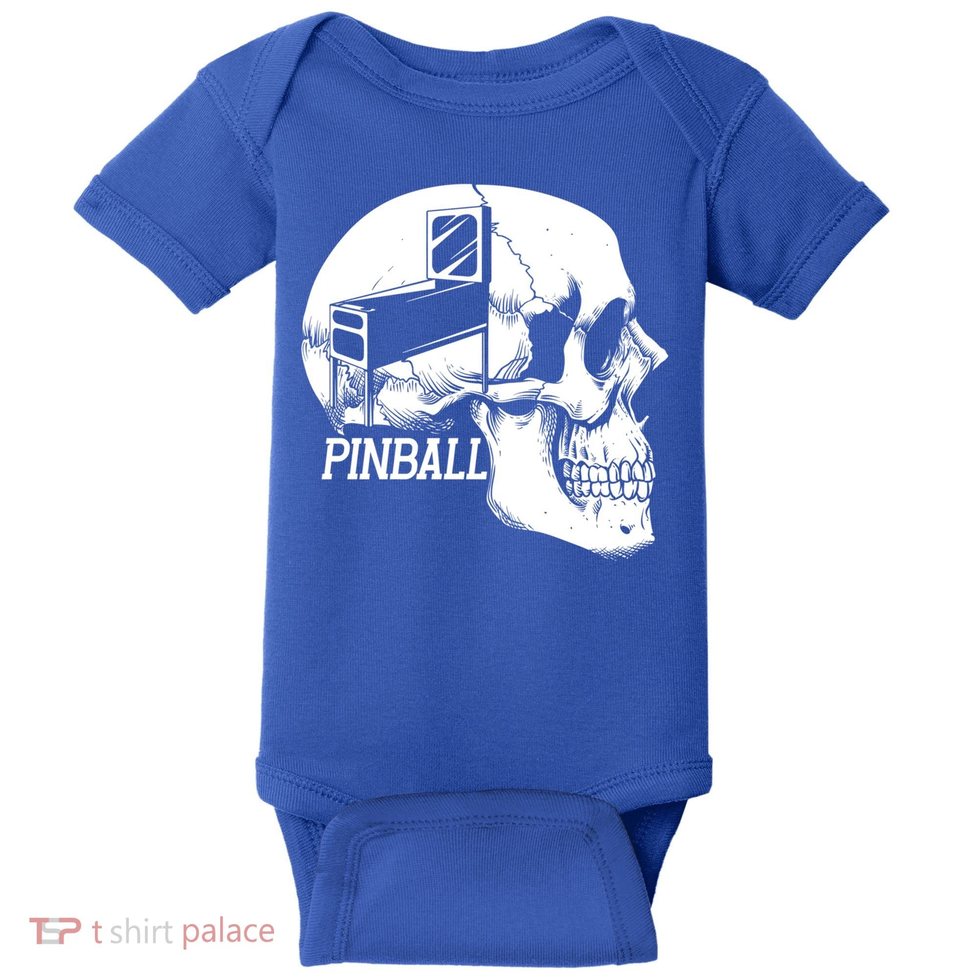 Funny Pinball Fan Skeleton Gaming Gamer Gift Baby Bodysuit