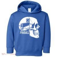 Funny Pinball Fan Skeleton Gaming Gamer Gift Toddler Hoodie thumb 0