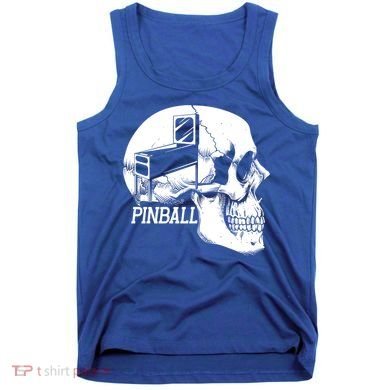 Funny Pinball Fan Skeleton Gaming Gamer Gift Tank Top