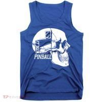 Funny Pinball Fan Skeleton Gaming Gamer Gift Tank Top thumb 0