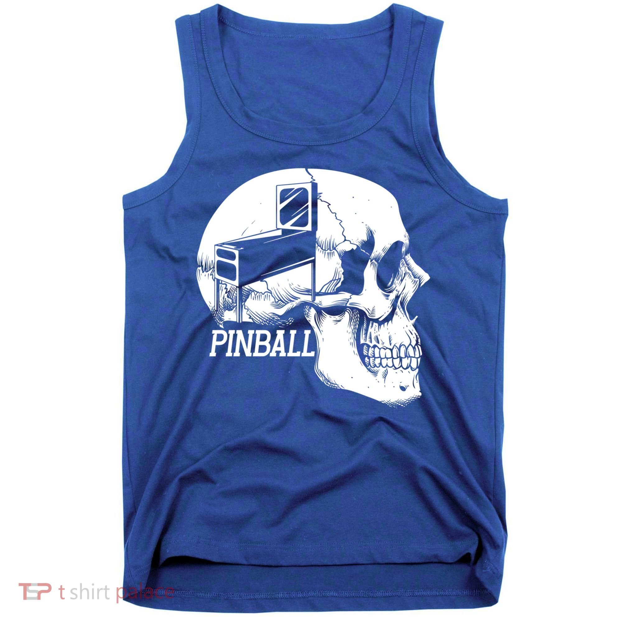 Funny Pinball Fan Skeleton Gaming Gamer Gift Tank Top