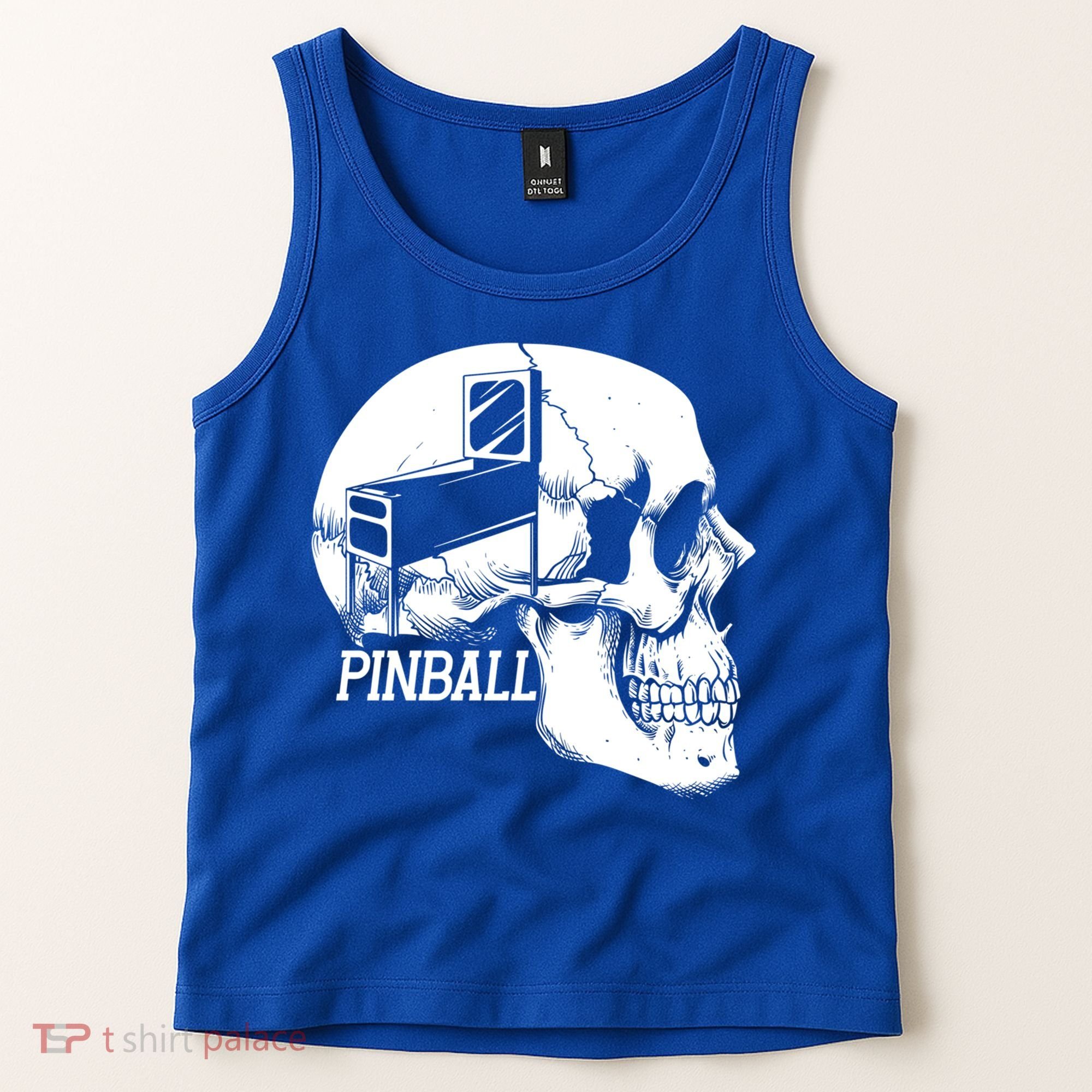 Funny Pinball Fan Skeleton Gaming Gamer Gift Tank Top