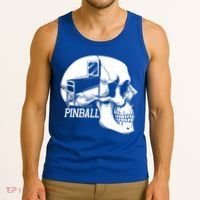 Funny Pinball Fan Skeleton Gaming Gamer Gift Tank Top thumb 3