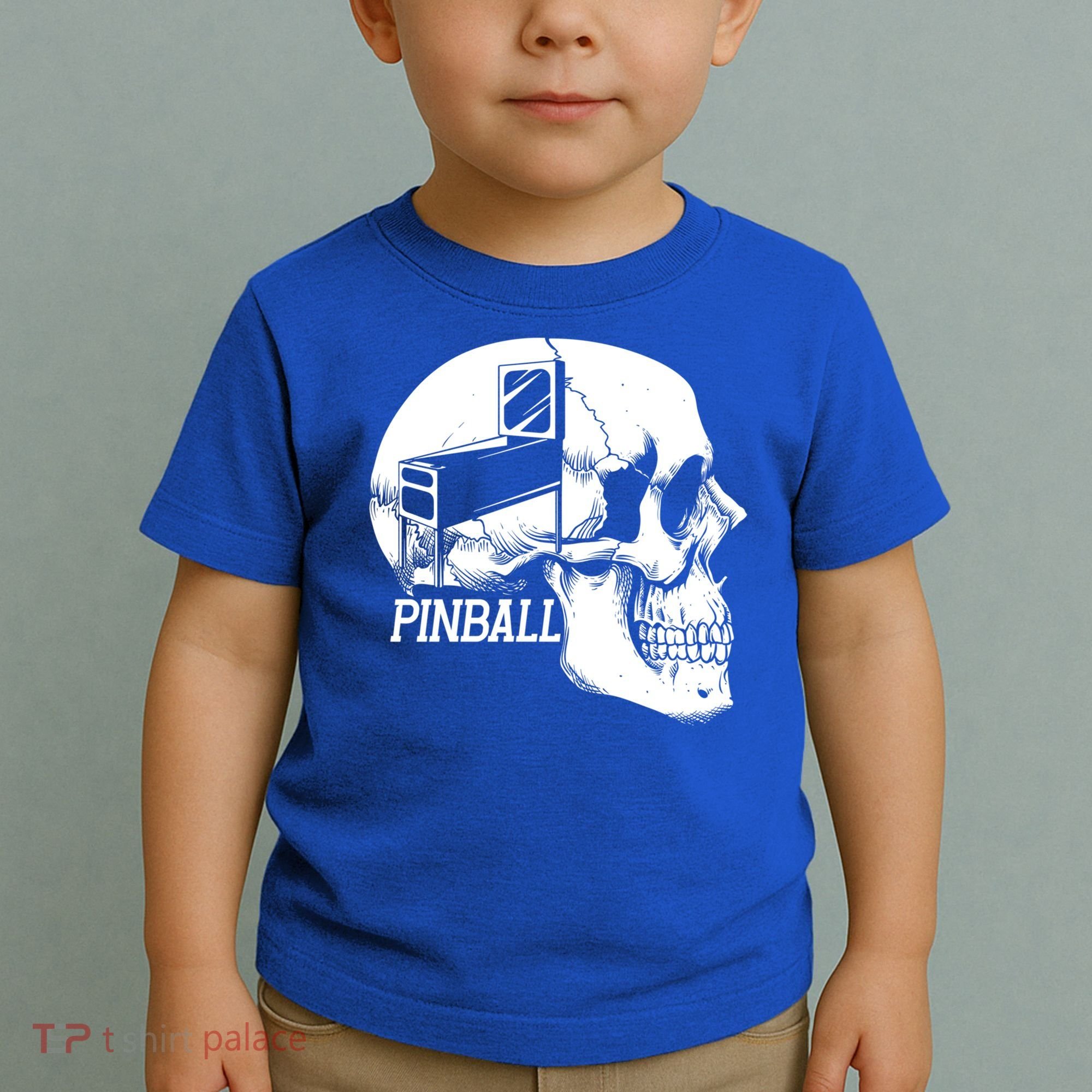 Funny Pinball Fan Skeleton Gaming Gamer Gift Toddler T-Shirt