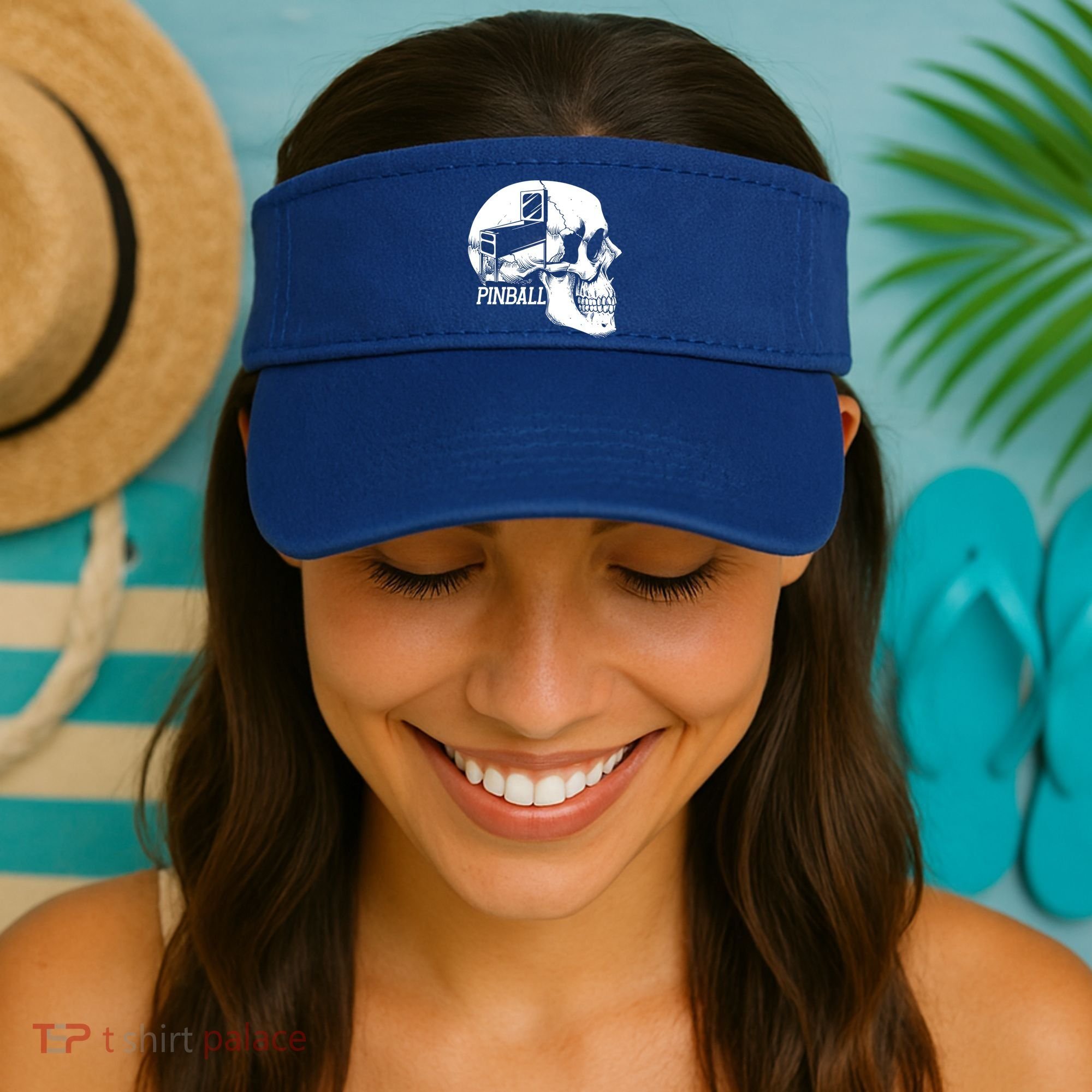 Funny Pinball Fan Skeleton Gaming Gamer Gift Visor