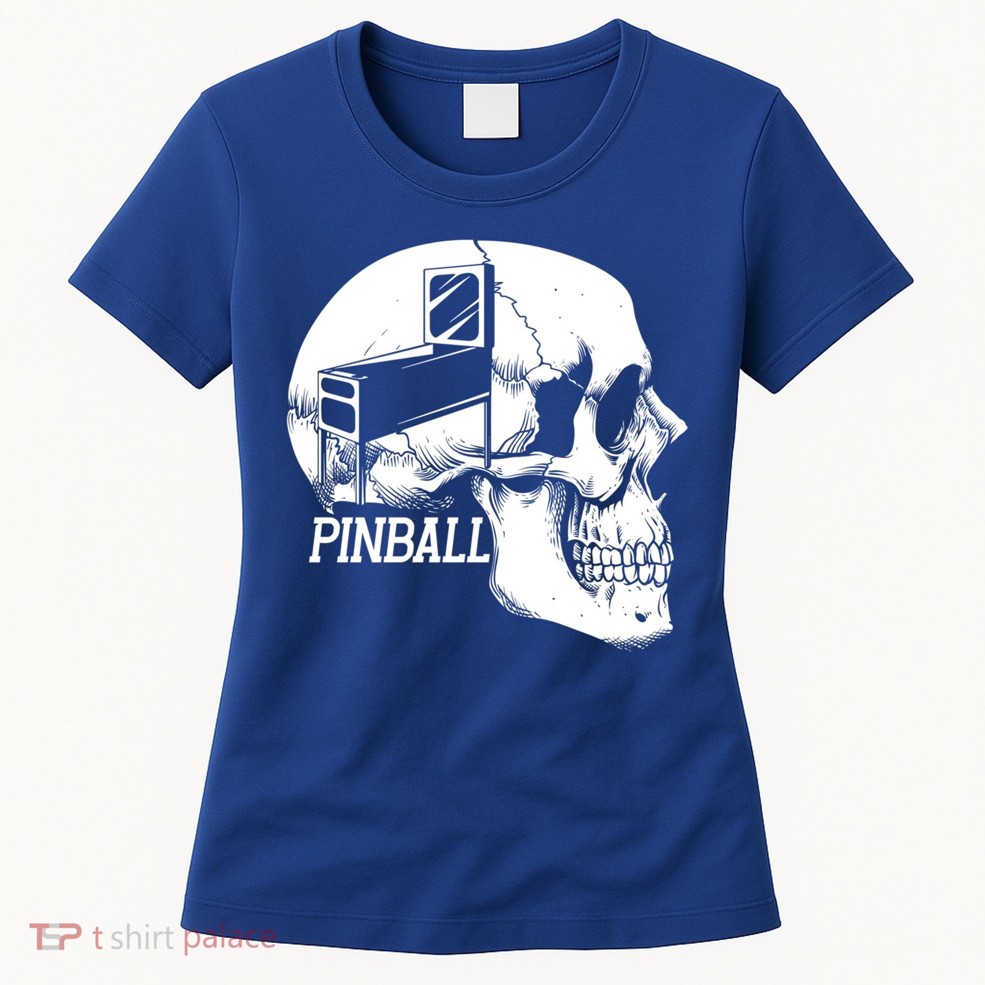 Funny Pinball Fan Skeleton Gaming Gamer Gift Women's T-Shirt