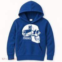 Funny Pinball Fan Skeleton Gaming Gamer Gift Kids Hoodie thumb 0