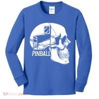 Funny Pinball Fan Skeleton Gaming Gamer Gift Kids Long Sleeve Shirt thumb 0