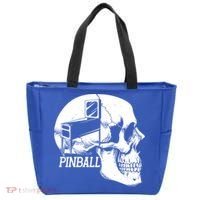Funny Pinball Fan Skeleton Gaming Gamer Gift Tote Bag thumb 0