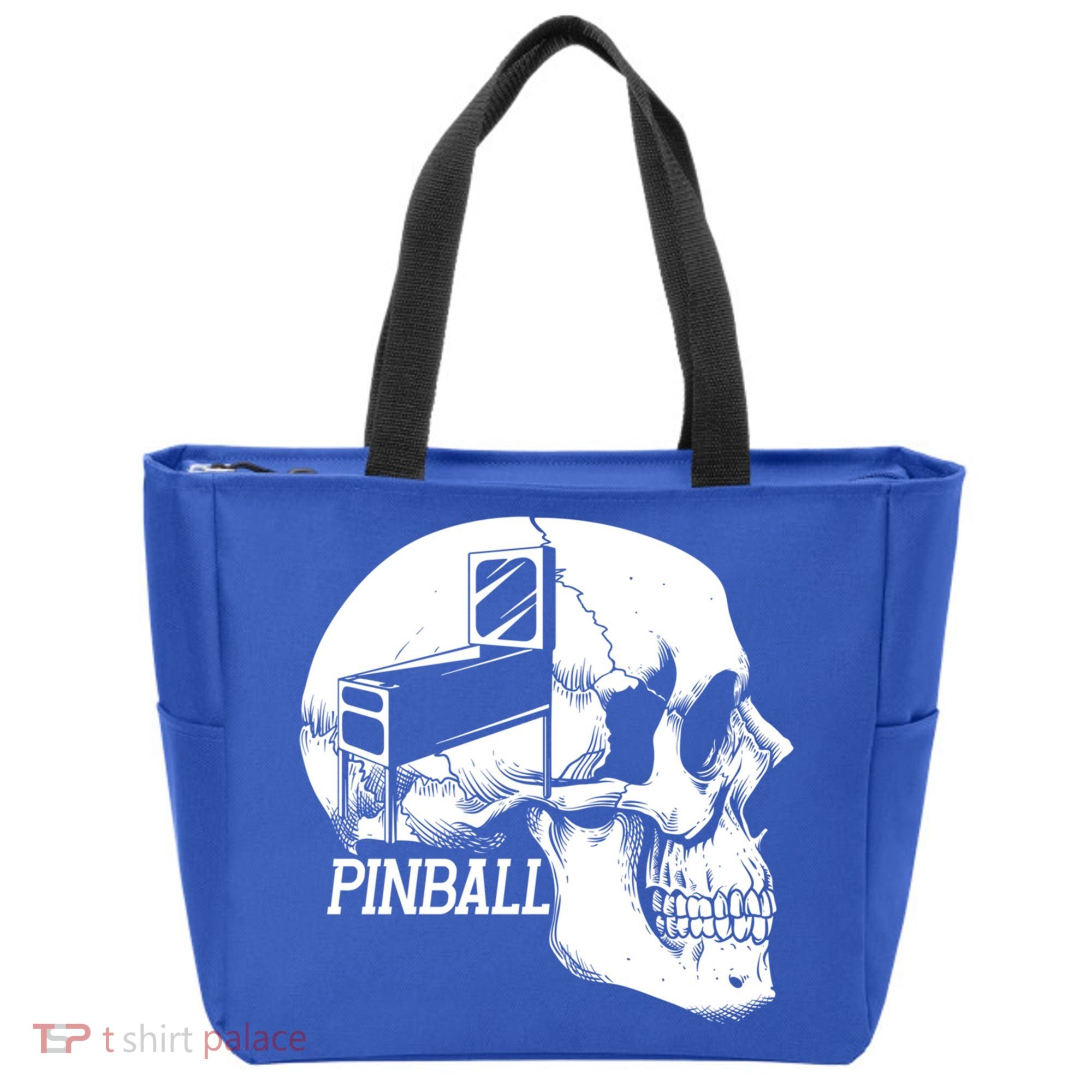 Funny Pinball Fan Skeleton Gaming Gamer Gift Tote Bag