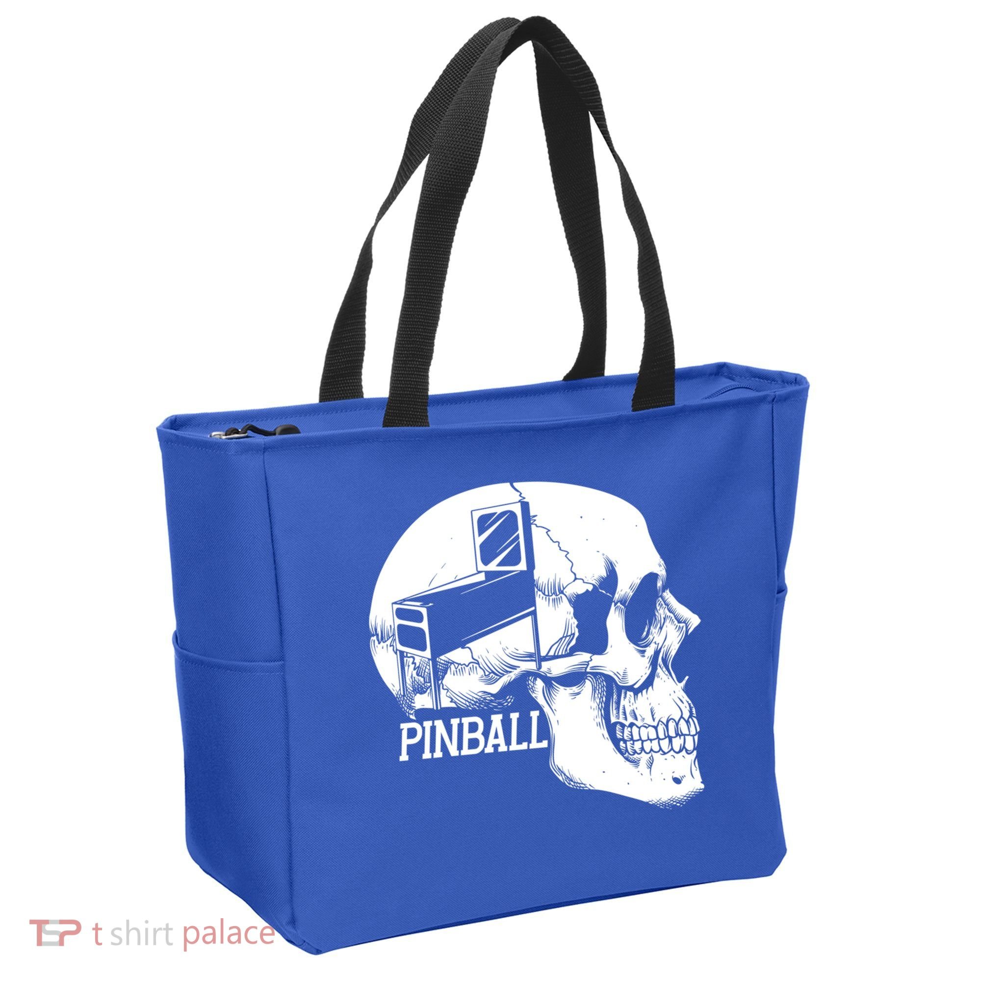 Funny Pinball Fan Skeleton Gaming Gamer Gift Tote Bag