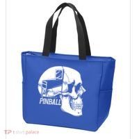 Funny Pinball Fan Skeleton Gaming Gamer Gift Tote Bag thumb 3