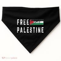 Free Palestine Flag Stand For Peace In The Middle East USA-Made Doggie Bandana thumb 0