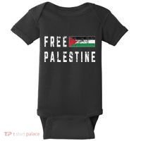 Free Palestine Flag Stand For Peace In The Middle East Baby Bodysuit thumb 0