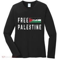 Free Palestine Flag Stand For Peace In The Middle East Women's Long Sleeve Shirt thumb 0