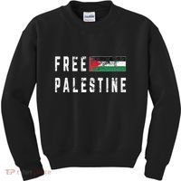 Free Palestine Flag Stand For Peace In The Middle East Kids Sweatshirt thumb 0