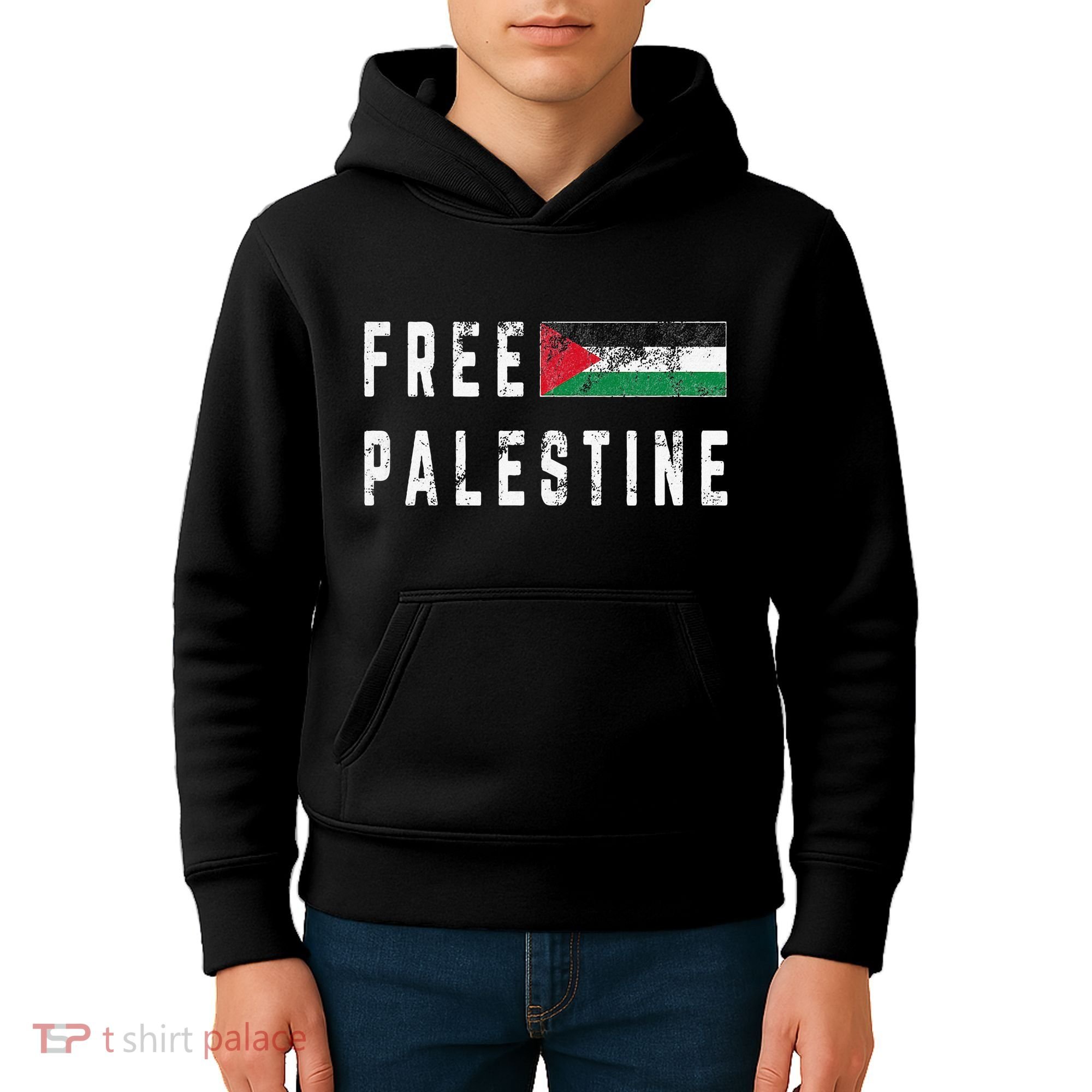 Free Palestine Flag Stand For Peace In The Middle East Kids Hoodie