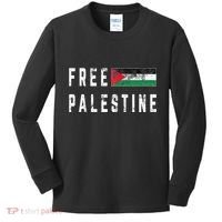 Free Palestine Flag Stand For Peace In The Middle East Kids Long Sleeve Shirt thumb 0