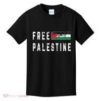 Free Palestine Flag Stand For Peace In The Middle East Kids T-Shirt thumb 0