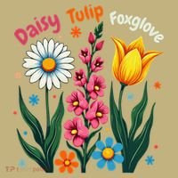 Floral Plant Foxglove Daisy Tulip Flower Girl Mom Mothers Long Sleeve Shirt thumb 2