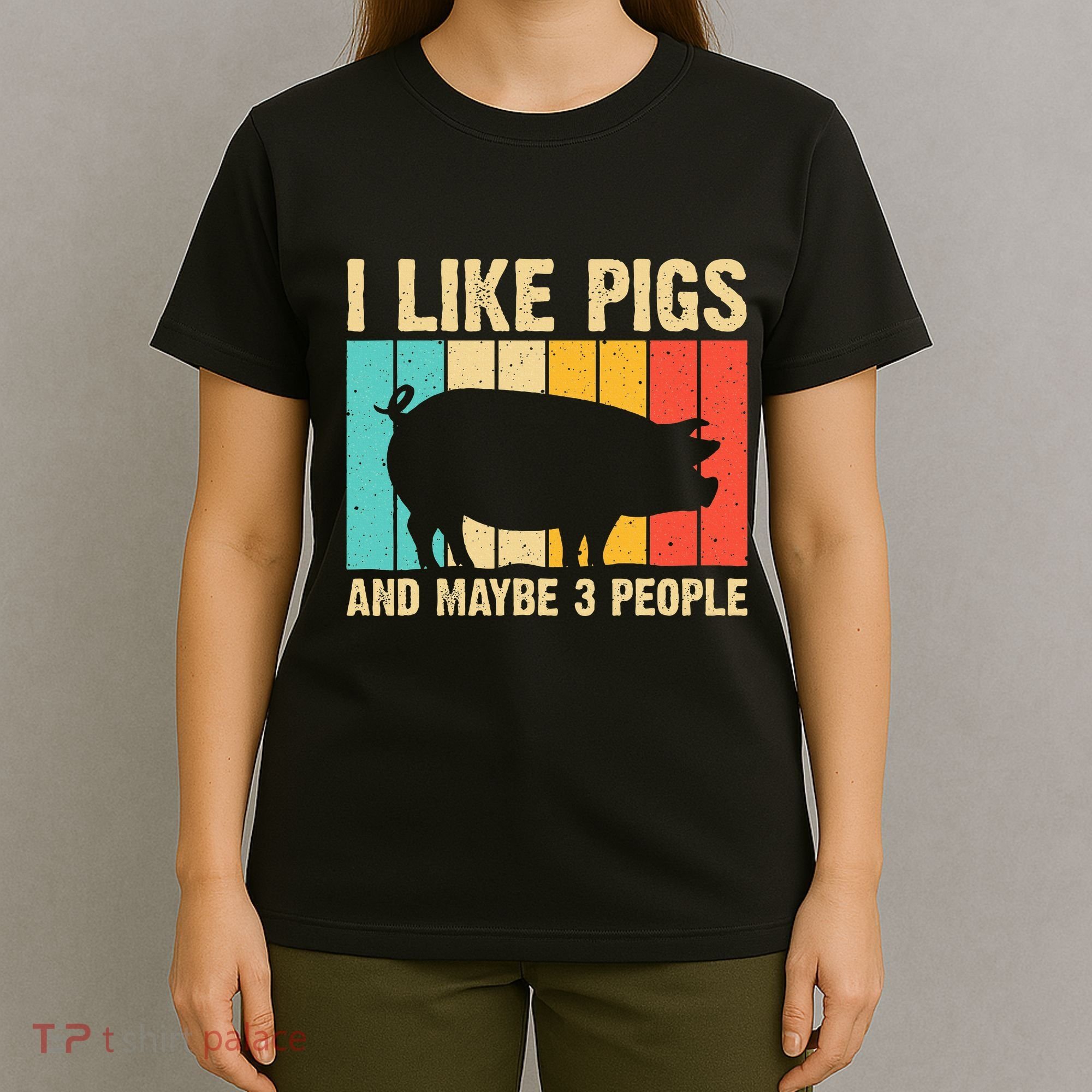 Funny Pig Farm Animal Swine Vintage Pig Lovers T-Shirt