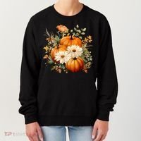 Fall Pumpkin Floral Holiday Women's Sweatshirt thumb 0