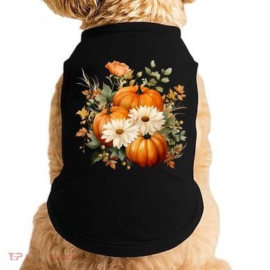 Fall Pumpkin Floral Holiday Doggie Tank