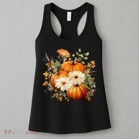 Fall Pumpkin Floral Holiday Women's Tank Top thumb 3