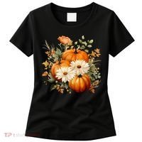 Fall Pumpkin Floral Holiday Women's T-Shirt thumb 0