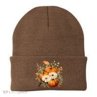 Fall Pumpkin Floral Holiday Beanie thumb 0